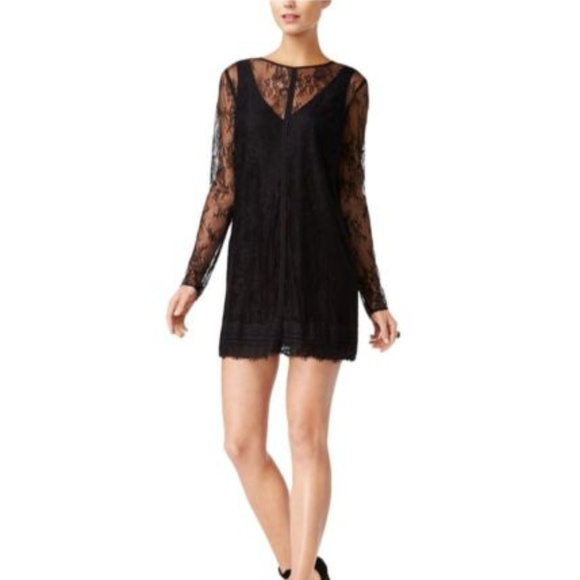Guess Dresses & Skirts - NWOT - GUESS Long Sleeve Laurie Lace Overlay Dress